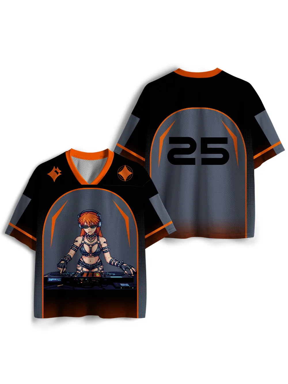 Men's and Women's Millennium Dark Jerseys,DJ Girl,Angel Skull Print Loose Fit Children's Family Breathable T-shirt in Large Size