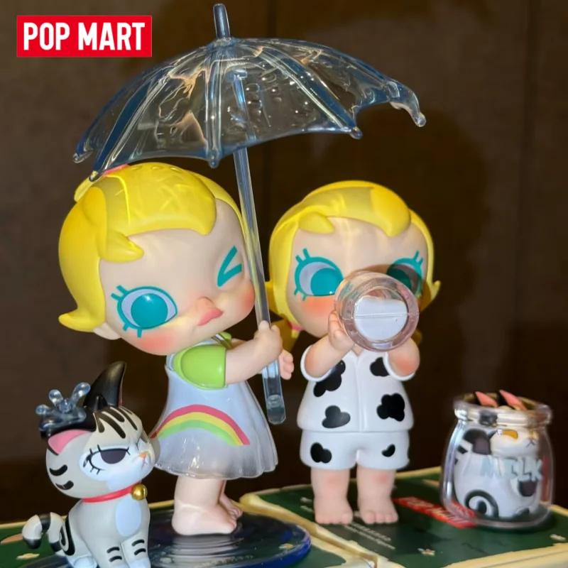 

POPMART X KENNYSWORK Genuine Molly & Baby Tabby Series Blind Box Pvc Desktop Ornaments Collectible Figurines Model Birthday Gift