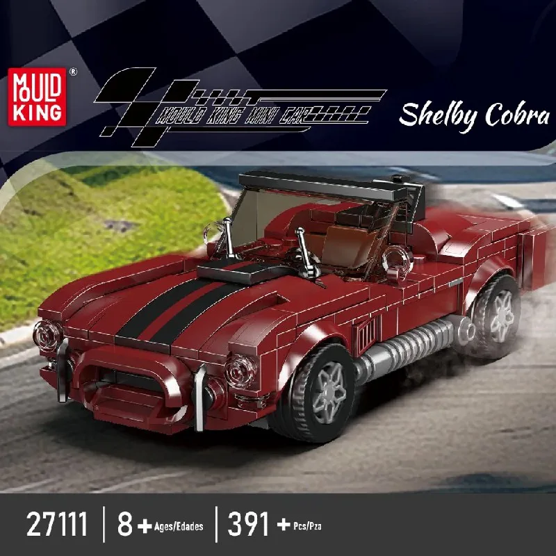 MOLD KING 27111 27112 Cobra deportes bloques de construcción de automóviles ciudad técnica clásico modelo de carreras decoración de escritorio montar juguetes niño regalo