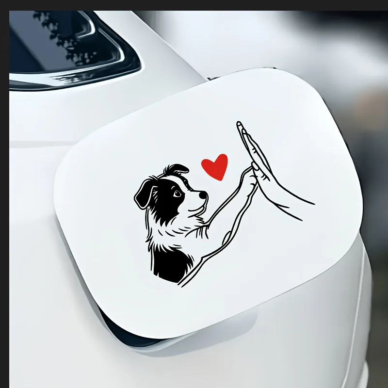 1pc Dog Lovers Joy Waterproof Vinyl Car Stickers Warm Boxing Puppy Decals SUV Motorcycle Truck Van  Auto Exterior Styling Decor