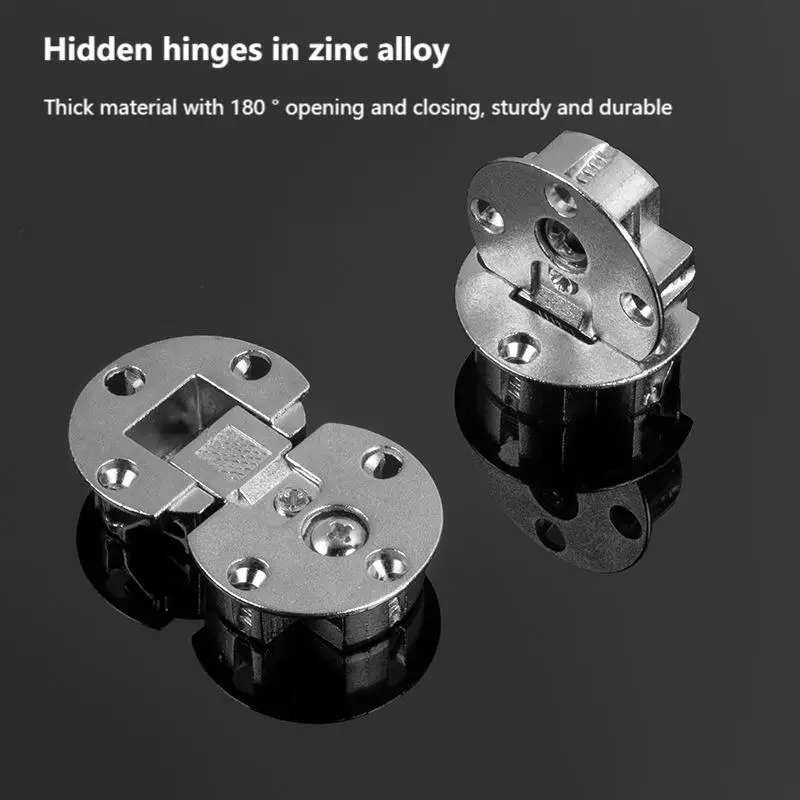 1PCS Zinc alloy concealed hinge flip board hinge up and down flip door hinge 90 degree folding hinge wooden board table hinge