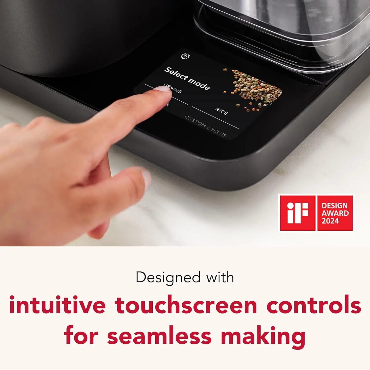 طباخ الحبوب والأرز 8 كوب مع ميزان متكامل للاستشعار تلقائيًا + خزان مياه