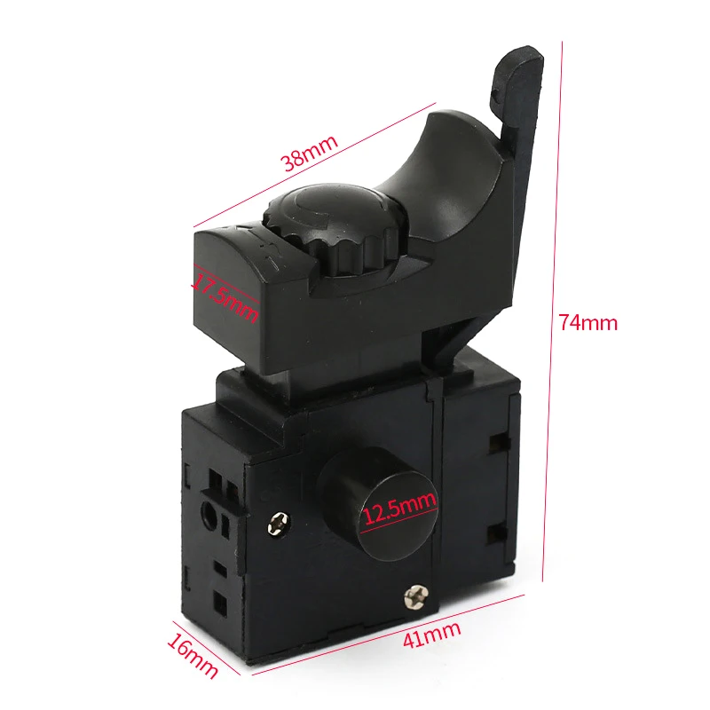 AC 12V/50A Adjustable Speed Control Electric Drill Trigger Switch Lock On Power Hand Drill Trigger Switches Power Tool image 5