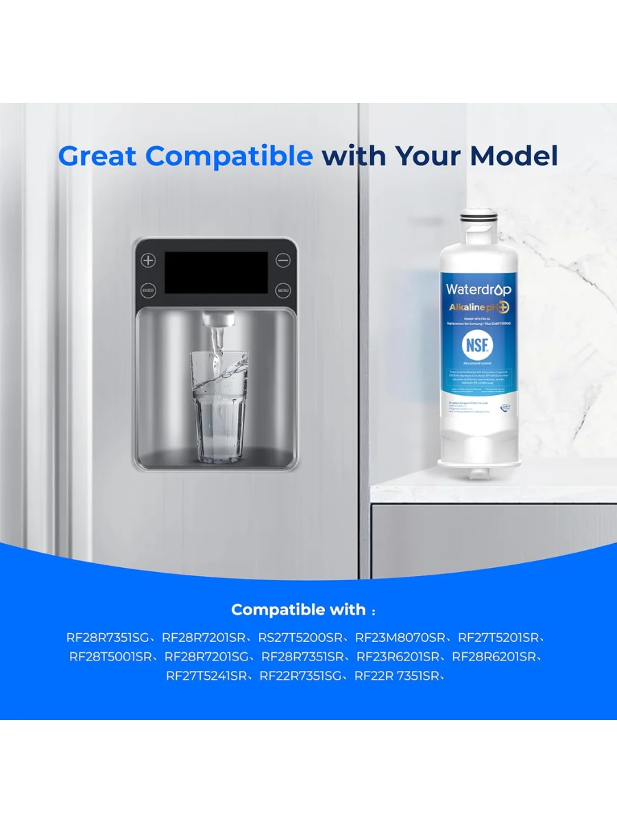 Waterdrop Alkaline DA97-17376B Water Filter, Enhances pH, Replacement for HAF-QIN/EXP, DA97-08006C, RF28R7201SR, RF28R7351SG