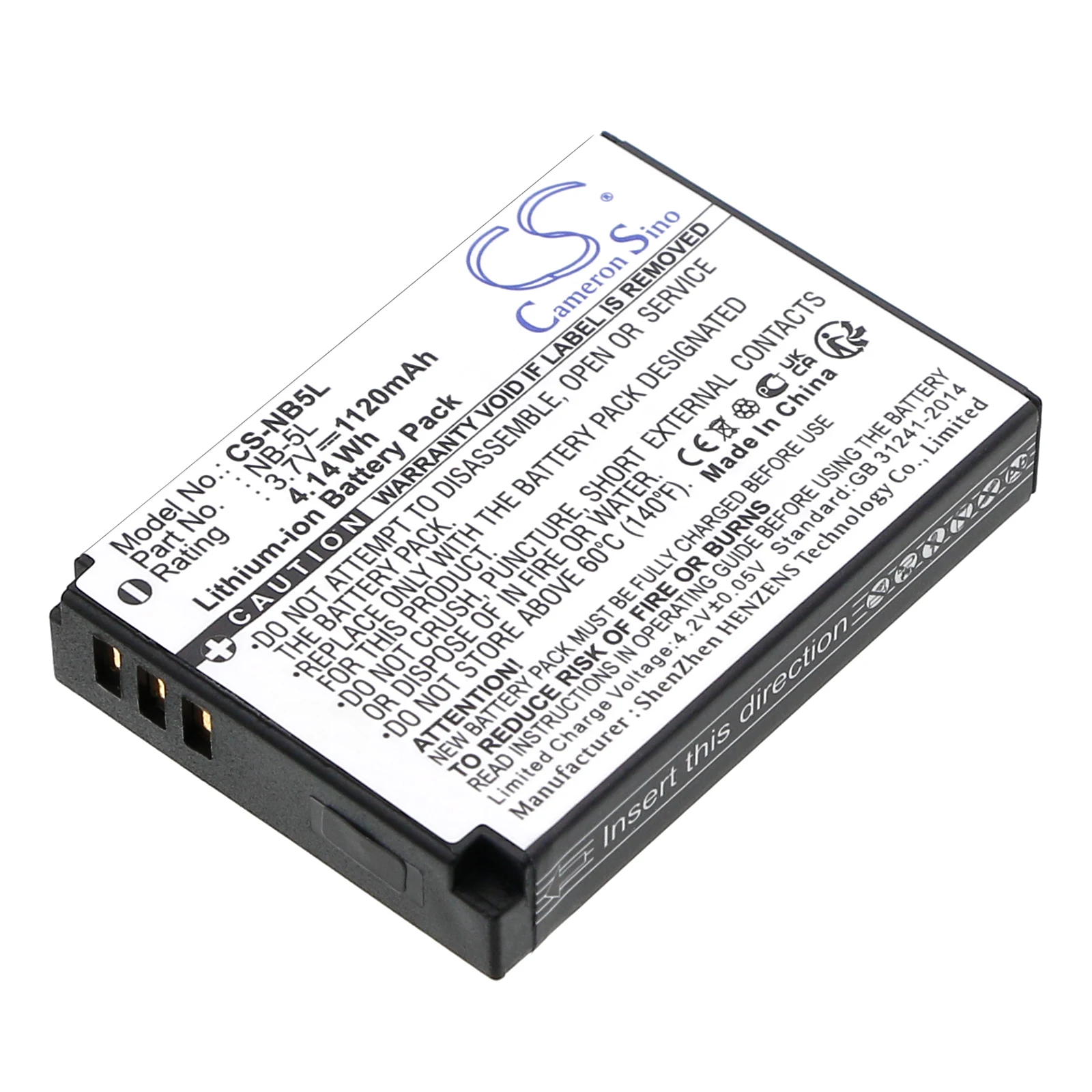 

Li-ion Camera Battery for Nordmende, 3.7V 1120mAh, Compatible Models: Nordcam 01,Nordcam Sport