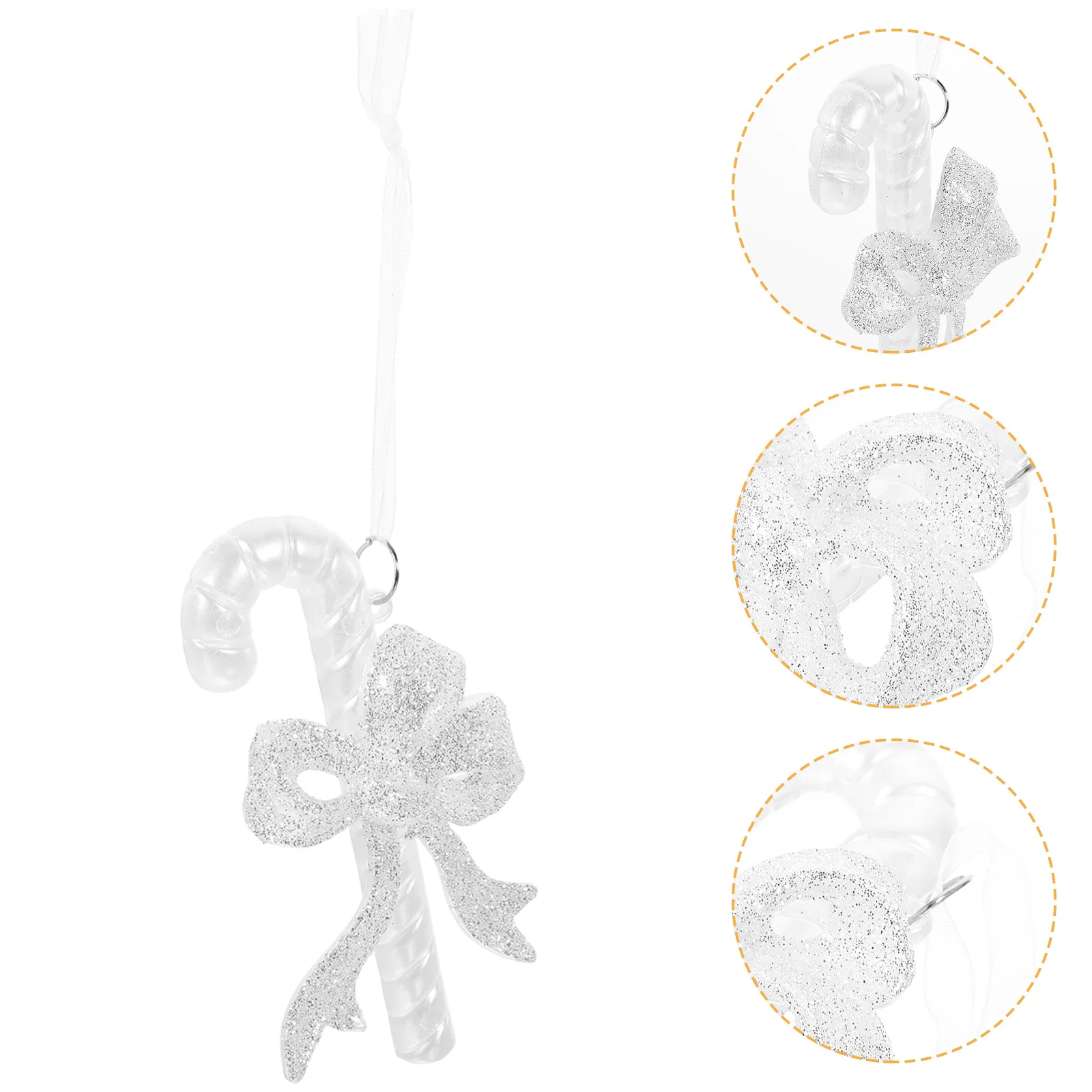 

Hanging Cane Ornament Acrylic Xmas Tree Decoration Easy to Hang Suitable for Door Wall Tree Party Hanging Cane Ornament