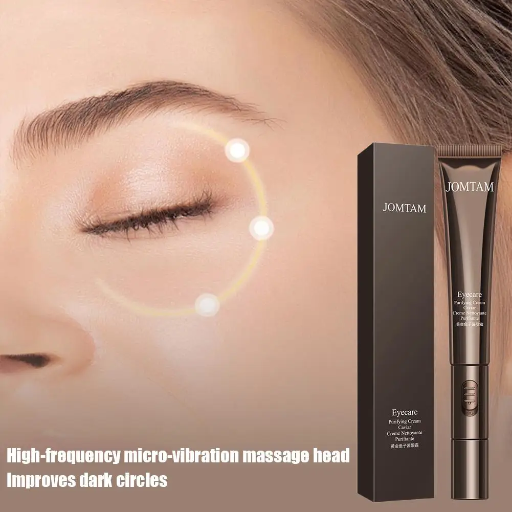 1/2pcs Caffeine Firming Eye Cream Fade Dark Circles Anti-Puffiness Lighten Fine Lines Under The Eyes Remove Eye Bags Eye Massage