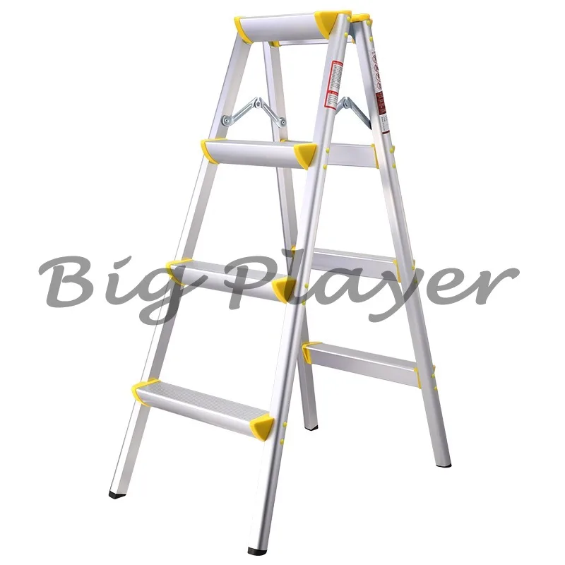 

Легкая трехступенчатая складная бытовая лестница в елочку из алюминиевого сплава для уличной фотографии