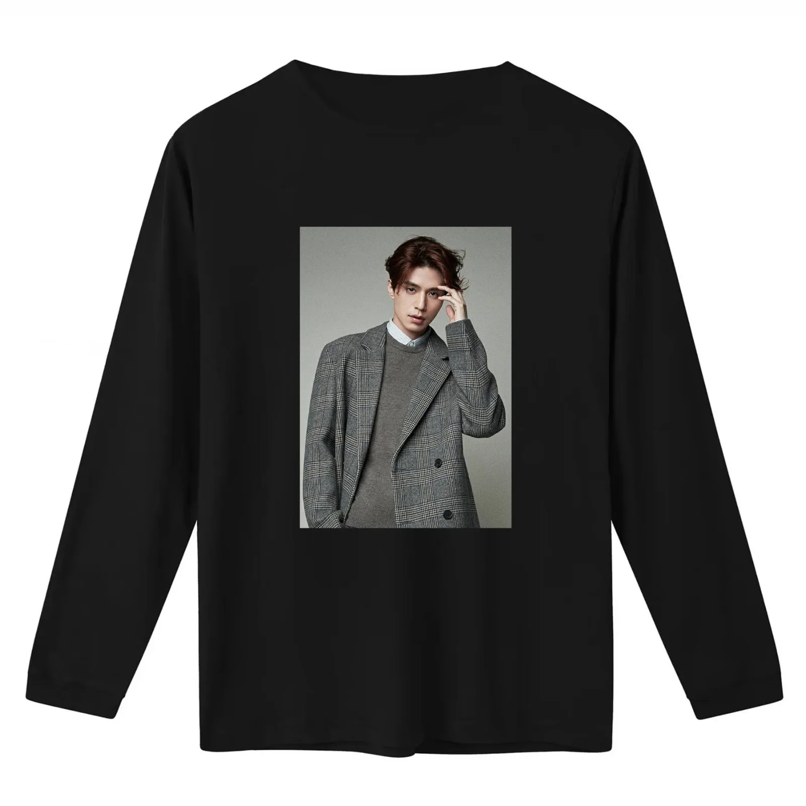 Lee Dong Wook T-Shirt Summer Casual Cotton Tee Oversized Streetwear Tops Vintage Graphic Print Loose Fit Short Sleeve
