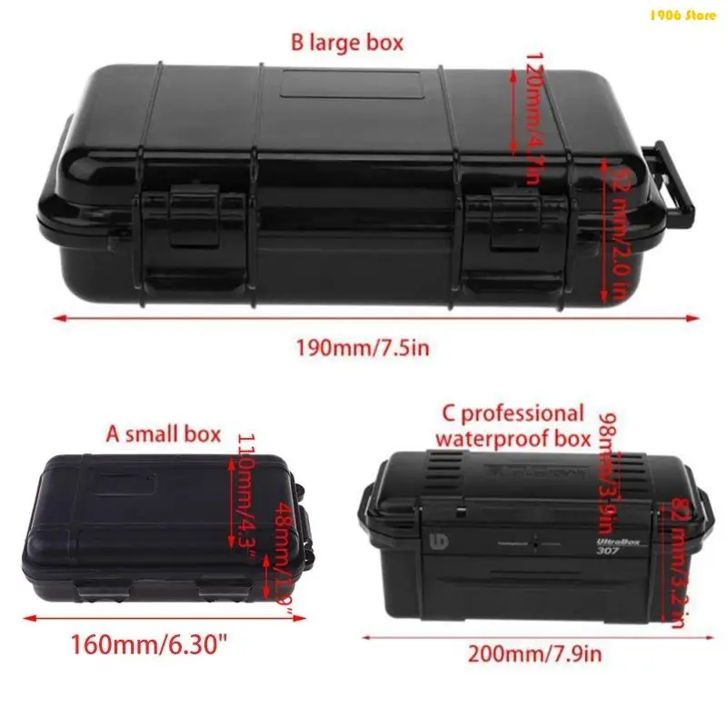 U1JB Shockproof Dry Storage Box Electronic Gadgets Airtight Outdoor for Case Lightwei