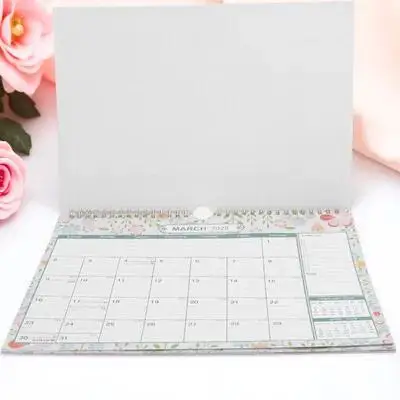 

Календарь на 2025–2026 с большими блоками, спираль, ежедневный, 18 месяцев, настенный утюг, красивый дизайн с цветами