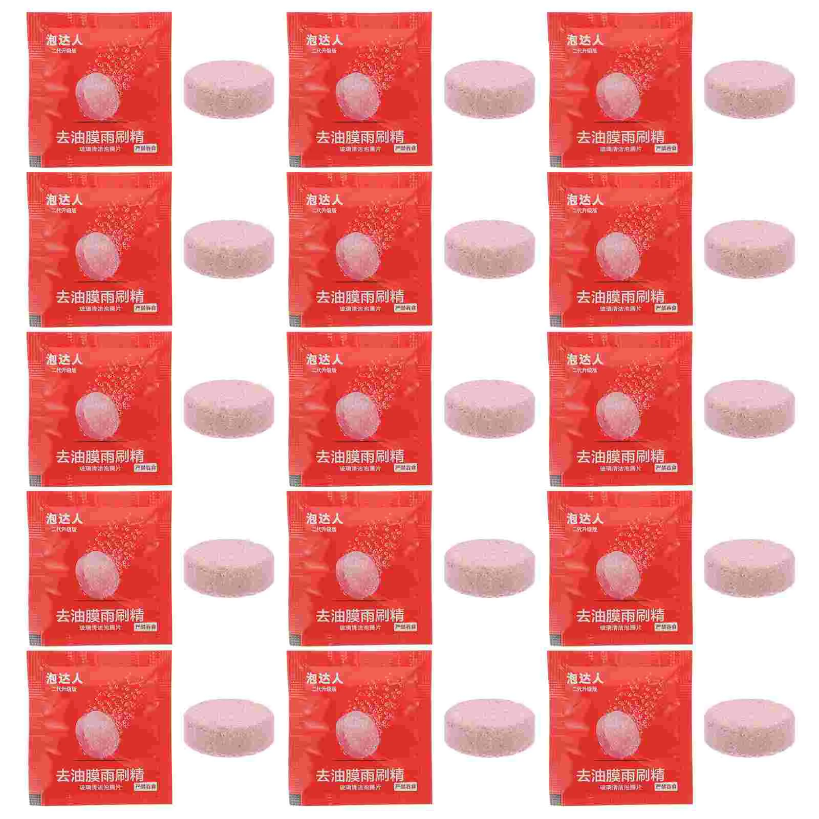 50 Pcs Effervescent Tablets Washer Fluid Windshield inside The Car Wiper Solid Concentrate Cleaner