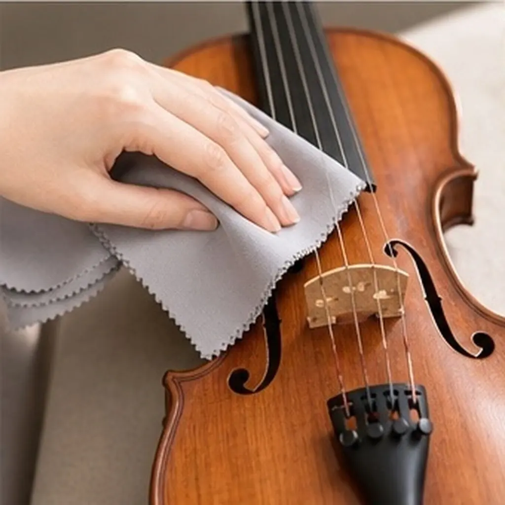 3Pcs Musical Instrument Cleaning Wipes Soft Non-Lint Supple Cloths for Guitar Piano Violin Surface Dust Water Removal Reusable