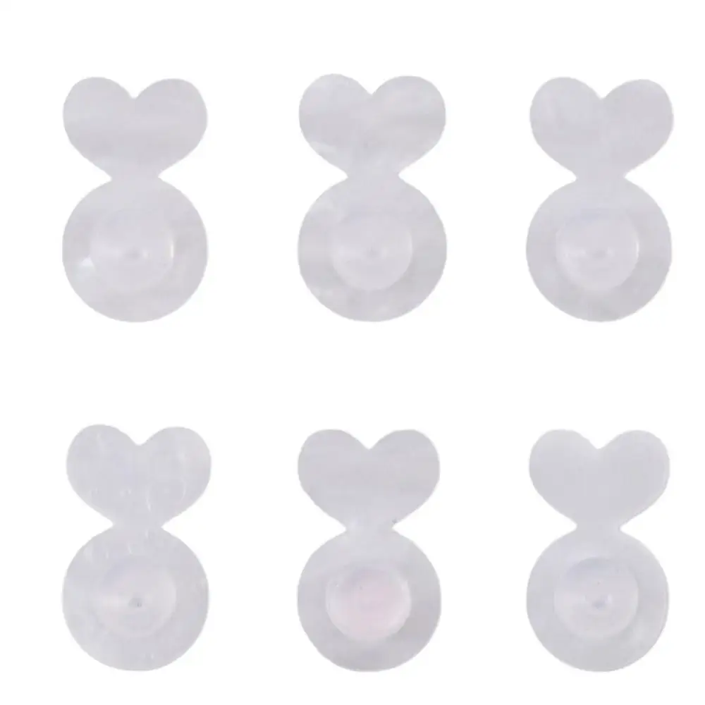 ظهر رافع القرط المطاطي ، دعامات دعم القرط الأبيض الأكريليكي ، ظهر آمن للأذنين المتدلية