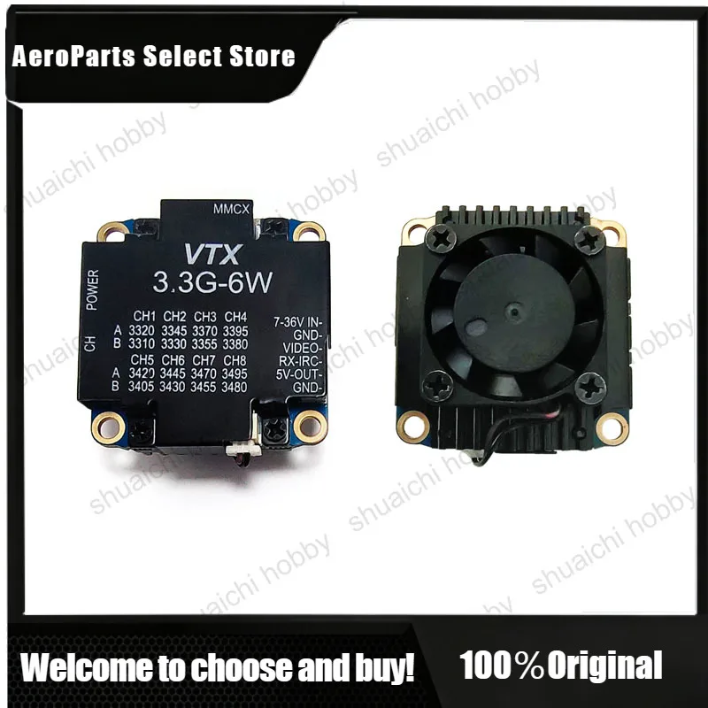 AP11Set 3.3G-6W VTX Module 16CH Analog Image Transmission Transmitter With MMCX Antenna 6P Connecting Cable For FPV RC Racing Dr