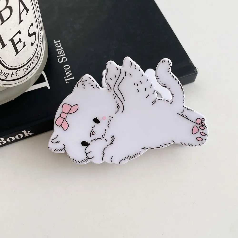 Garra de cabelo animal dos desenhos animados para senhoras e meninas, urso, gato, laço, coelho, acrílico, coelho, tubarão, headwear, clip, moda