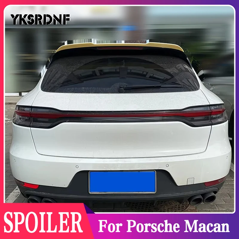 2014 To 2022 For Porsche Macan Max Style Rear Spoiler Trunk Wing Lip High Quality ABS Glossy Black Carbon FIber Body Kit