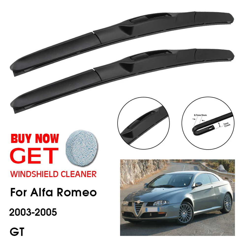 

Car Wiper Blade For Alfa Romeo GT 22"+16" 2003-2005 Front Window Washer Windscreen Windshield Wipers Blades Accessories