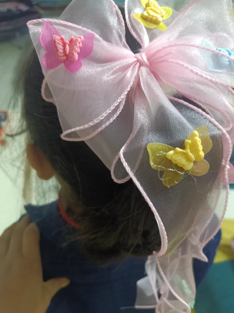 

Chiffon Bow Ribbon Girls Hairpins Cute Colorful Bows Mesh Butterfly Hair Clip Children Hair Clips Fashion Hair Accessories Women