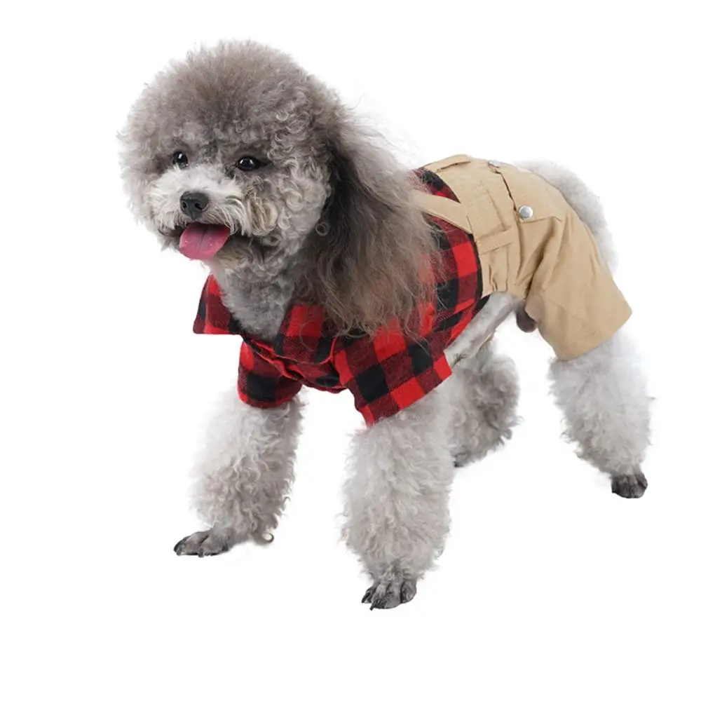 

Pet Four Foot Clothes Cotton Dog Clothes Soft Cute Puppy Jumpsuits Breathable Fashion Pet Pullover Autumn