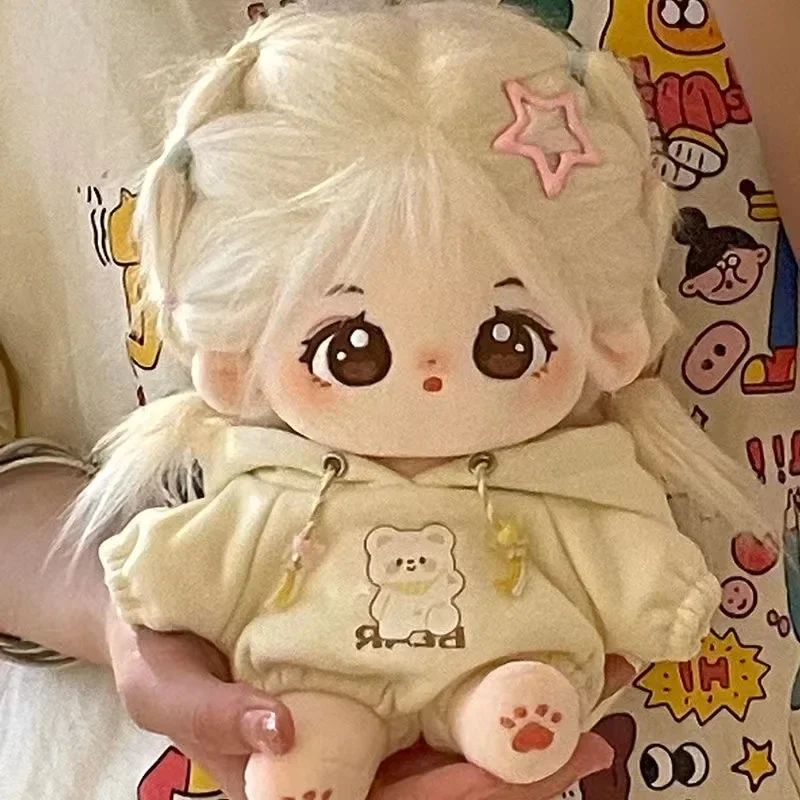 20cm boneca de algodão de pelúcia ídolo recheado super estrela figura bonecas nenhum atributo chorando boneca de algodão pode mudar roupas crianças presente