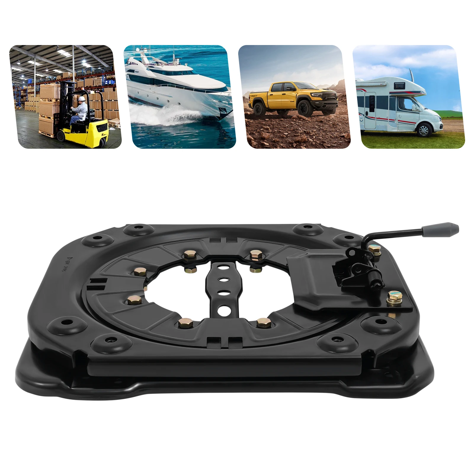 الثقيلة مقعد مستطيل قاعدة دوارة لوح فولاذي ملفوف على البارد قاعدة مقعد دوارة 360 درجة للتدوير للمركبات المعدلة #2