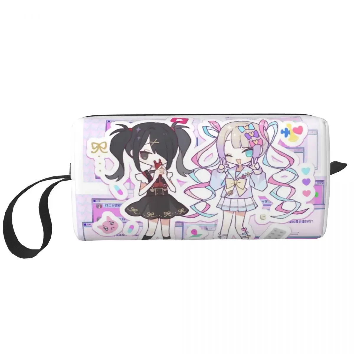 KAngel Ame-Chan Anime Game Cosmetic Bag Makeup Bags Needy Girl Overdose Water Resistant Toiletry Bag Organizer Storage Bag