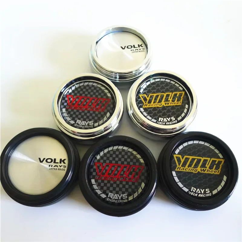 

4Pcs 60mm For VOLK Rays Wheel Center Hub Caps Car Styling Cover 45mm Emblem Badge Logo Auto Rims Cover Accessories