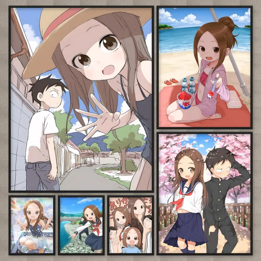 T-Teasing Master Takagi-san Poster HD Room Decor Home Decoration Interior Wall Art Printing Waterproof Garage Party BedRoom Gift