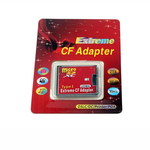 Tarjeta de memoria Micro-SD TF a CF con adaptador de tarjeta tipo I de alta velocidad para soporte de tarjeta inteligente Dropship