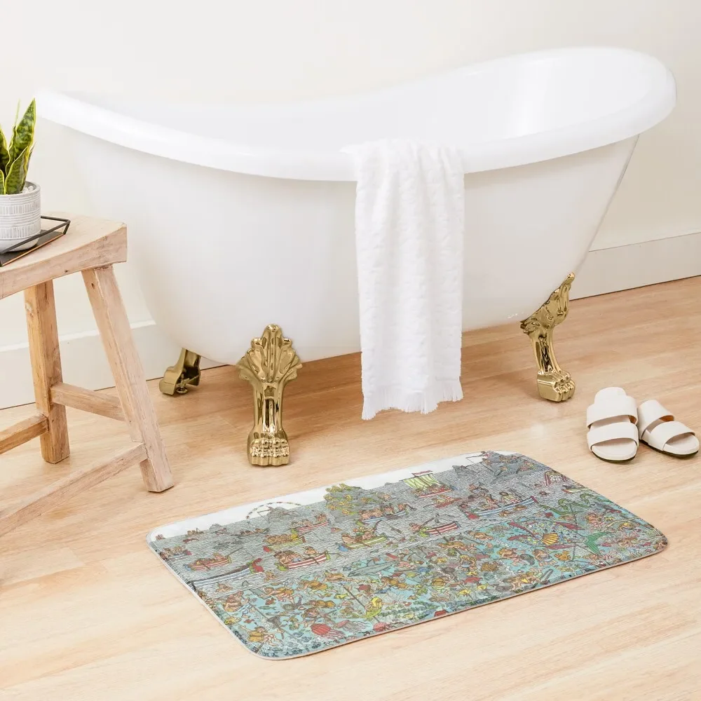 

Wheres Waldo Underwater Scene Bath Mat Non-Slip Bathtub Bathroom Foot Kitchen Carpet Mat