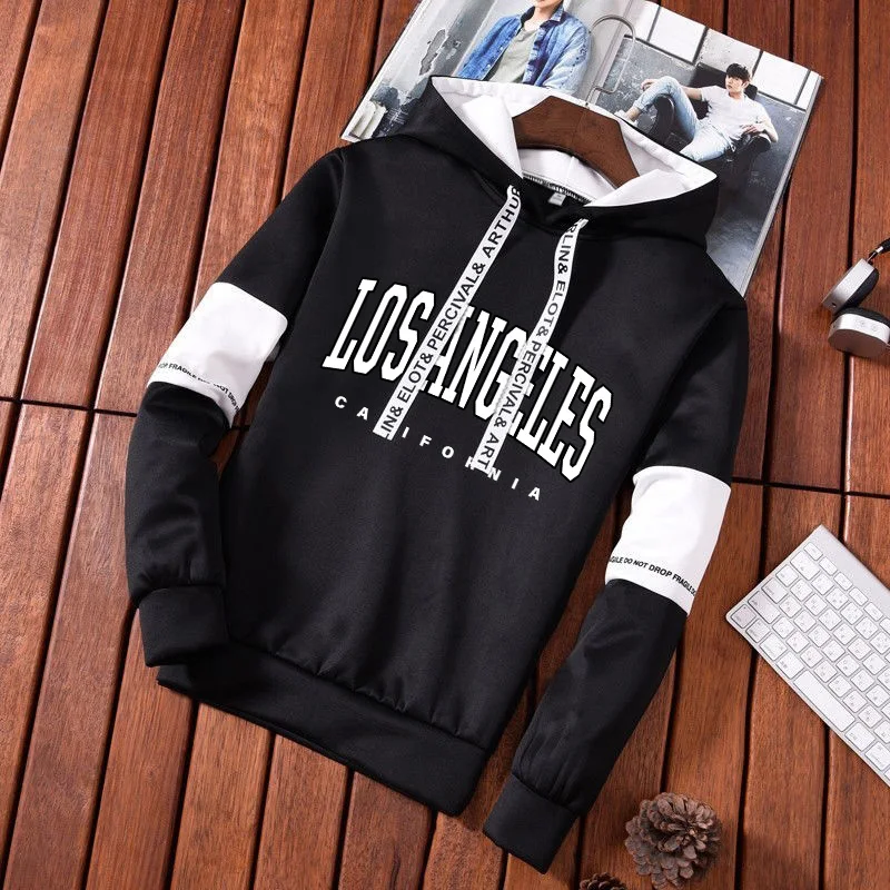 Sudaderas deportivas con capucha para hombre, ropa cómoda para exteriores, chándal sencillo, pantalones de chándal informales para uso diario, moda