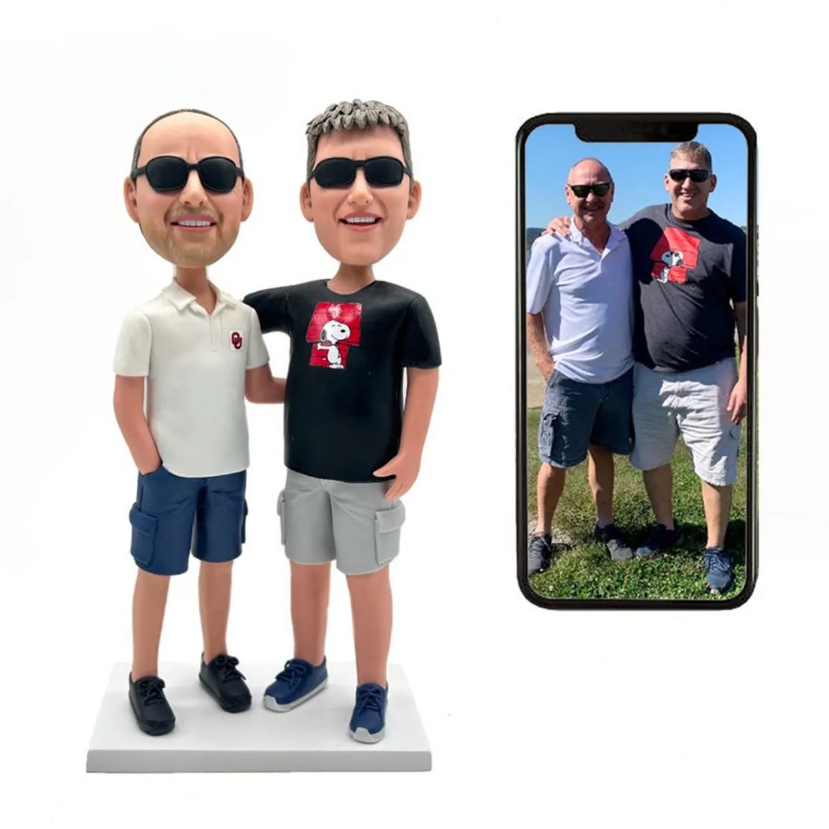 

Bobblehead Personalized Handmade Clay Figurine Clay Doll Bobbleheads Figurines Unique Keepsake Gift For Mom Dad