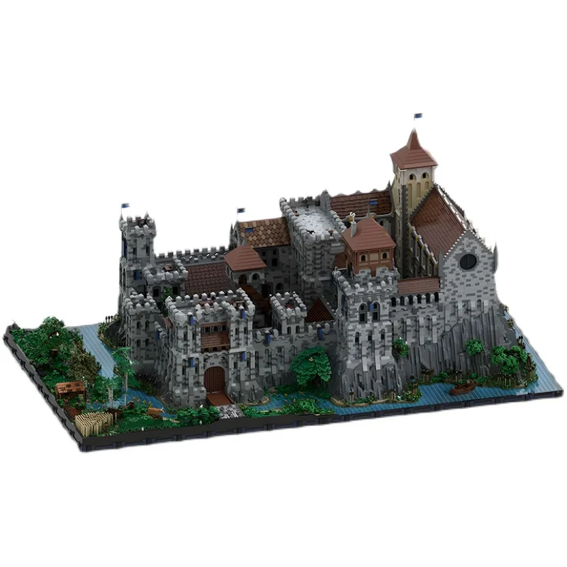 Bloques de construcción aplicables, serie completa de castillo medieval, modelo de juguete de ensamblaje difícil para adultos