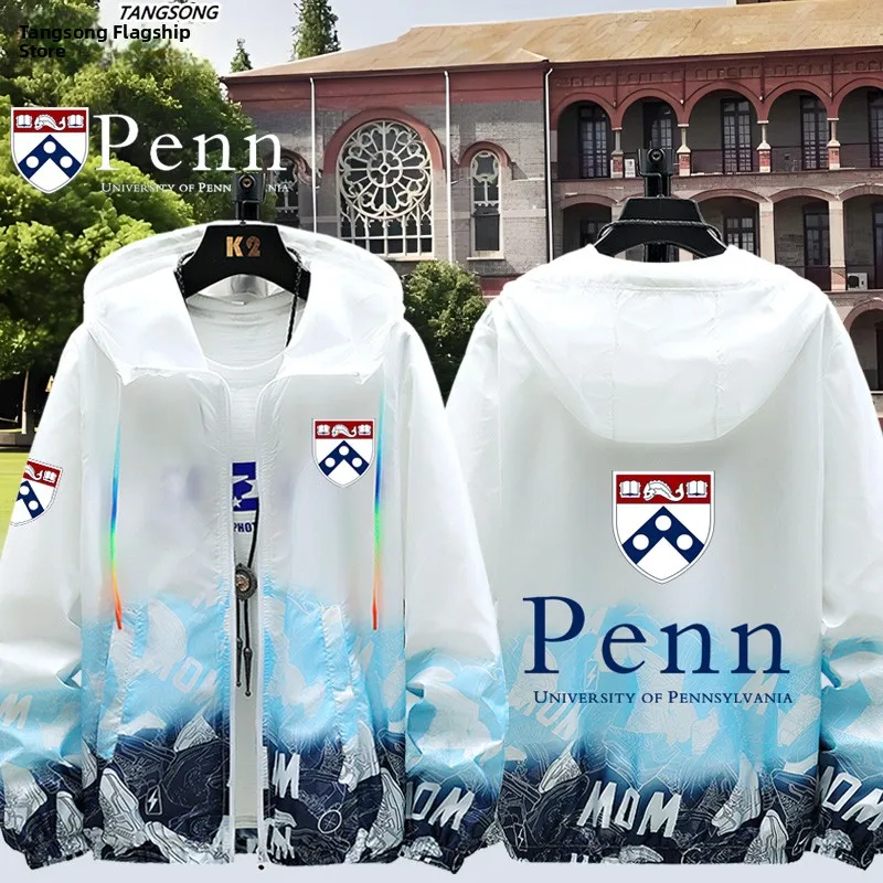 

Ультратонкая солнцезащитная одежда UPenn Pennsylvania University, дышащая верхняя одежда для мужчин и женщин