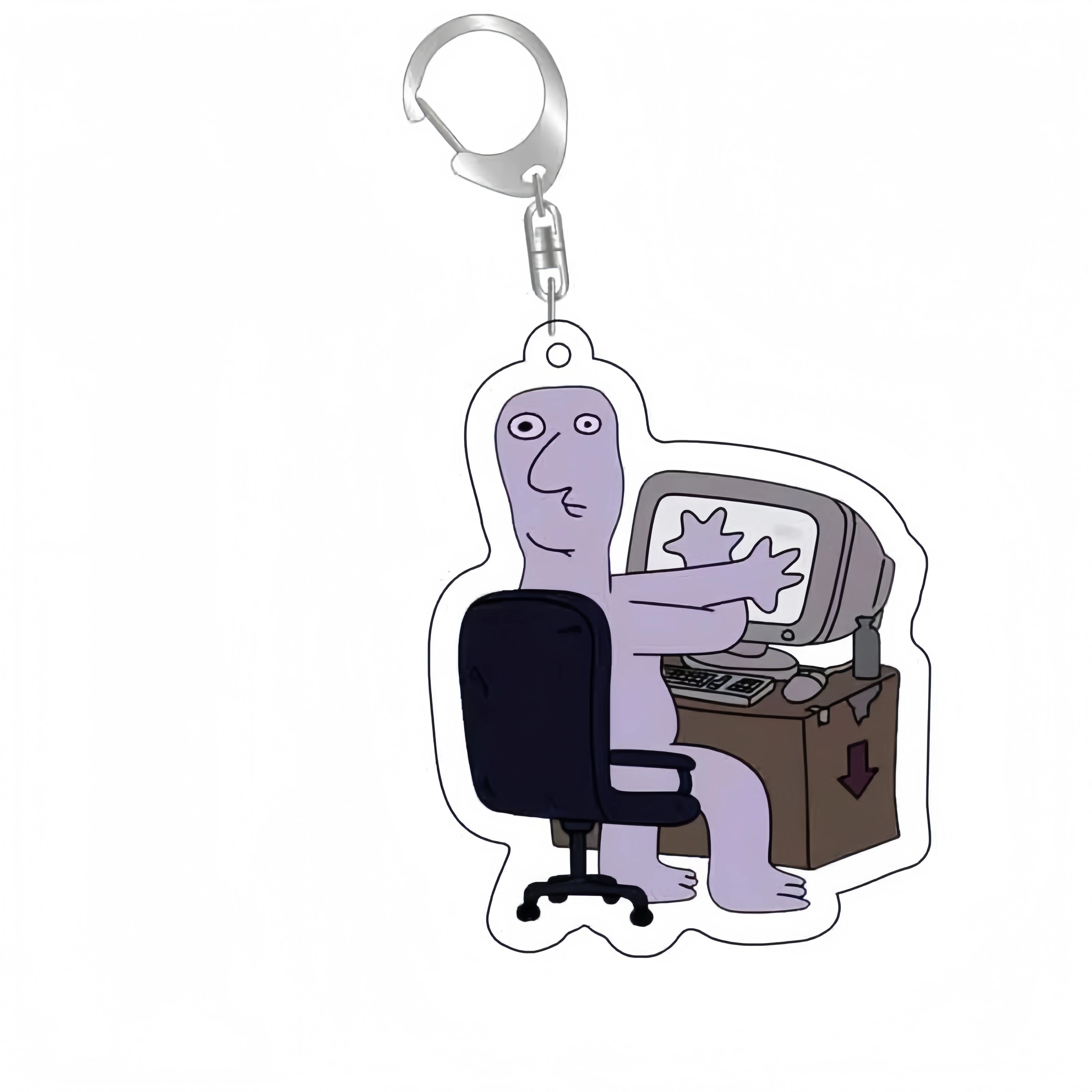 سلسلة المفاتيح الممتعة من سلسلة الأصدقاء المبتسمين، قلادة جميلة للزوجين، هدية لمحبي الأصدقاء، حقيبة ساحرة، أعمال كرتونية، منتجات ذات ربطة بالرسوم المتحركة