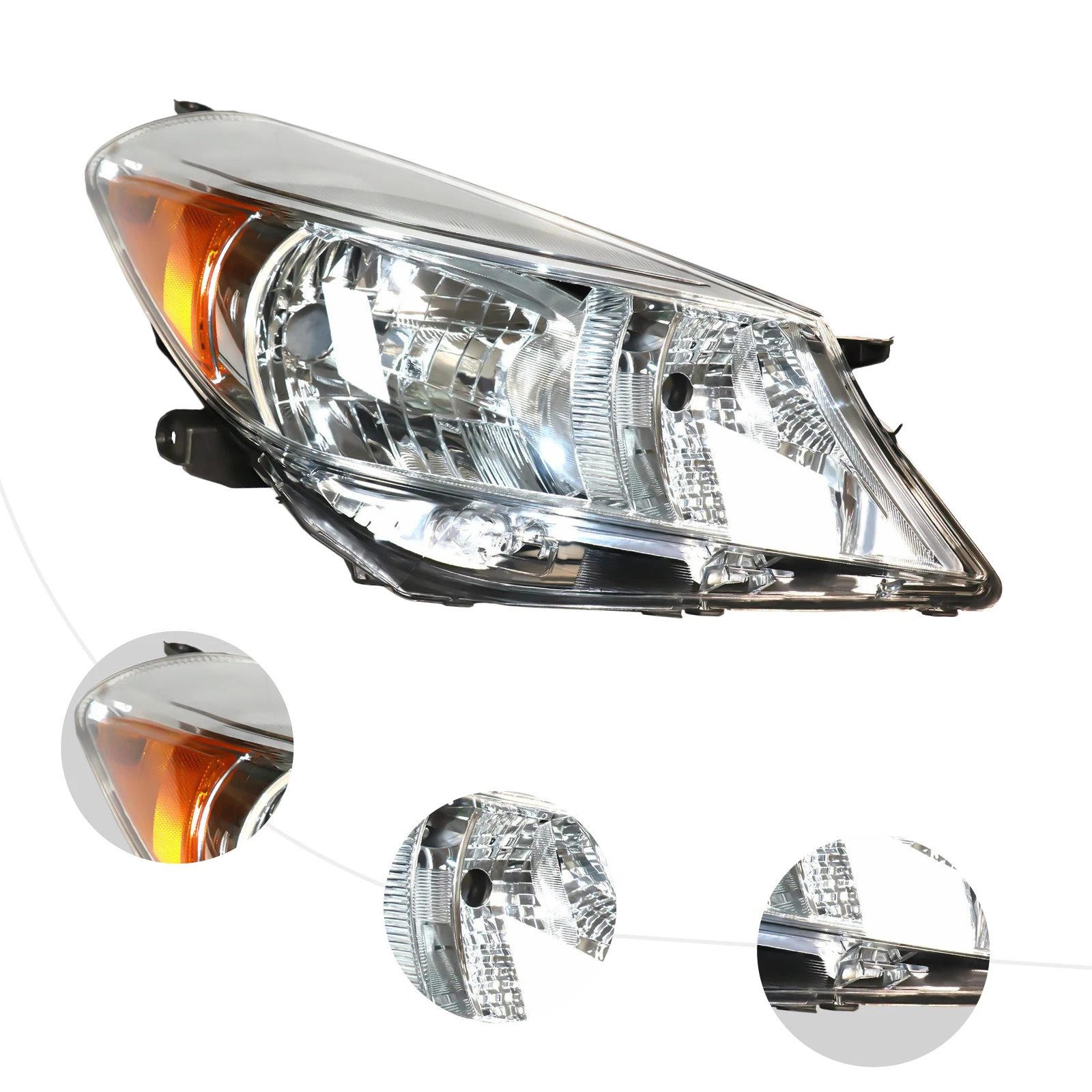 For 2012 2013 2014 Toyota Yaris/Vitz Headlight Halogen Front Lamp Passenger Right Side OEM 8113052D30, 8117052D30