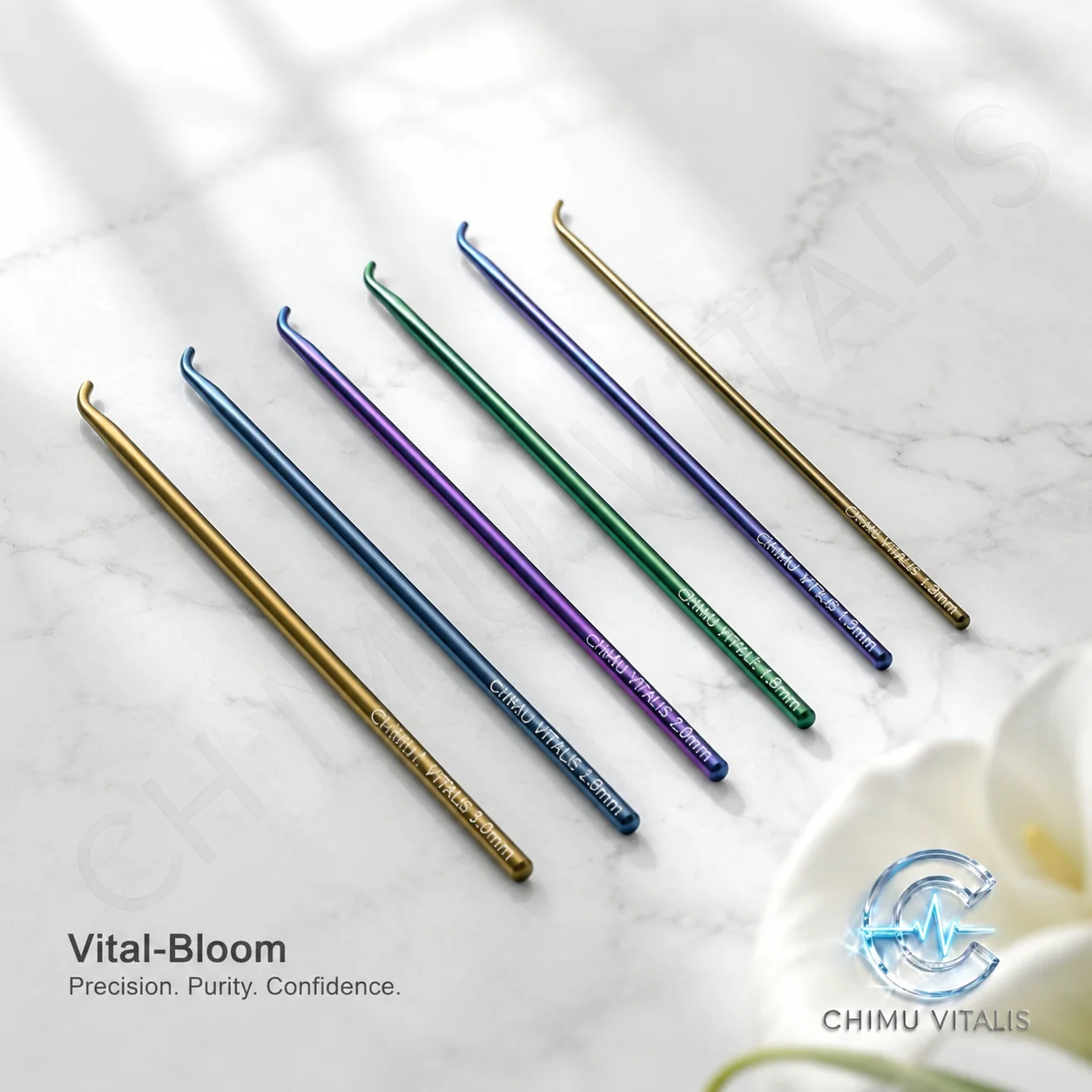 【CHIMU VITALIS】Titanium Alloy Elastic Intramedullary Nail, 1.2/1.5/1.8/2.0/2.5/3.0mm Options