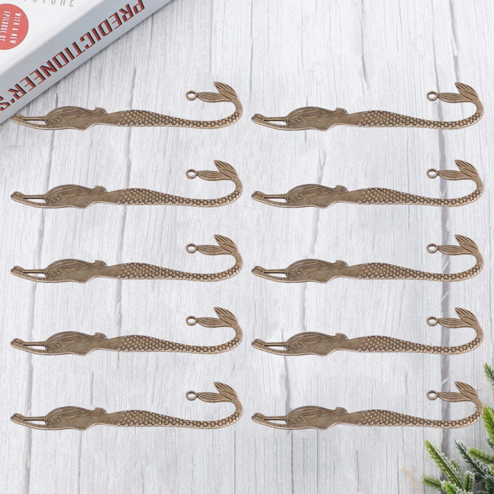

10 Pcs Alloy Bookmark Pendant Jewelry Making Pendants Charm Chic Charms Fashion