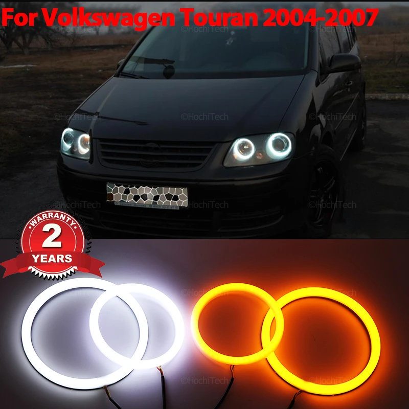 Cotton LED Angel Eyes  Ring Headlight Lamps For Volkswagen Touran 2004-2007 Ultra Bright Refit Day Light turn signal light