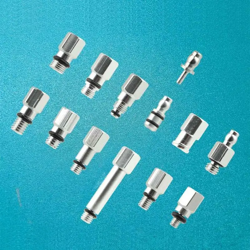 

^.13Pcs/Set Bike Hydraulic Brake Bleed Connector Aluminum Alloy Brake Oiling Joint Connected To The Oil Hose With The D6 Adapter