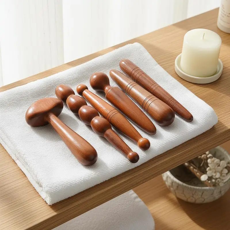 1PCS Wooden Reflexology Sticks Foot Hand Massage Wooden Stick Tools Thai Face Neck Back Waist Massager Trigger Points