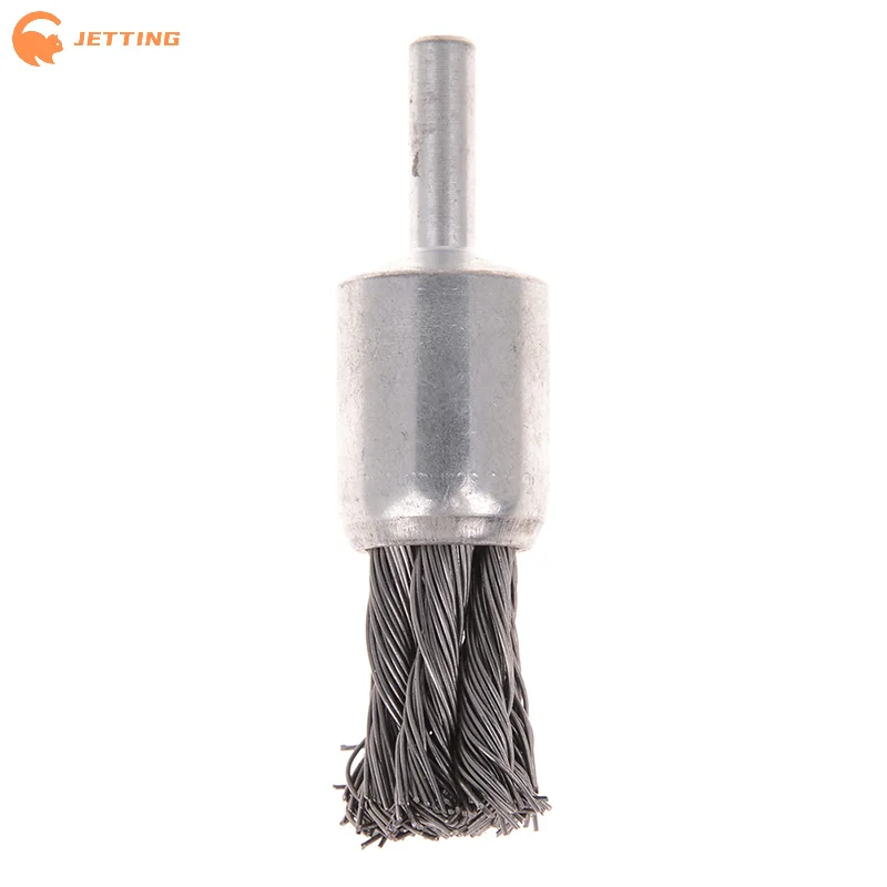 (New) 1Pcs 20mm Wire Knot End Brush Stainless Steel with 1/4' Shank for Grinder
