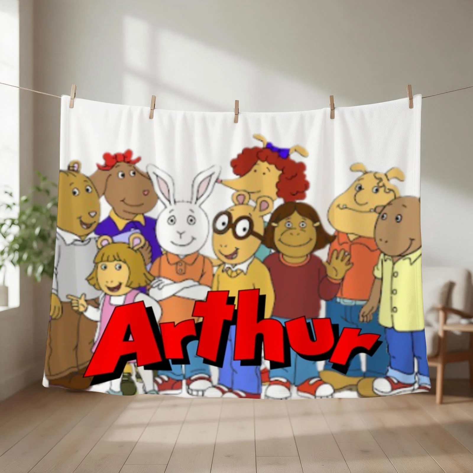 Arthur and friends Throw Blanket couch cozy soft plush fuzzy picnic outdoor blanket