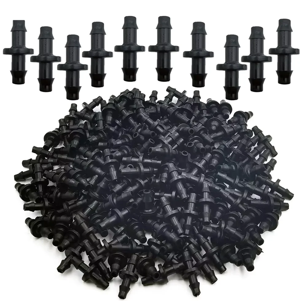 20/50/100PCS 1/4'' Barbed Coupling for 4/7mm Hose Tubing Micro Flow Drip Irrigation Watering Straight Connectors Fittings