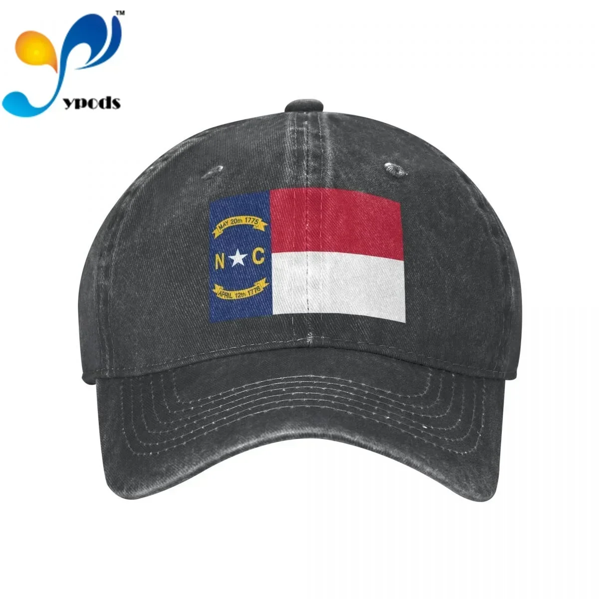 

Flag Of North Carolina State Denim Baseball cap Snapback Hats Autumn Summer Hat for Men Women Caps Casquette hats