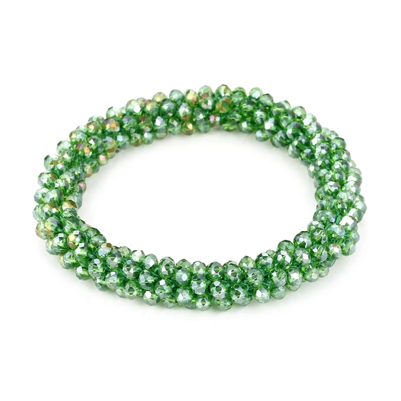 Boho Elastische Armbänder für Frauen, Vintage Stretch Bohemian Femme Haar-Accessoire, Kristallglasperlen-Armbänder, Party-Schmuck, Geschenk – Detail 17
