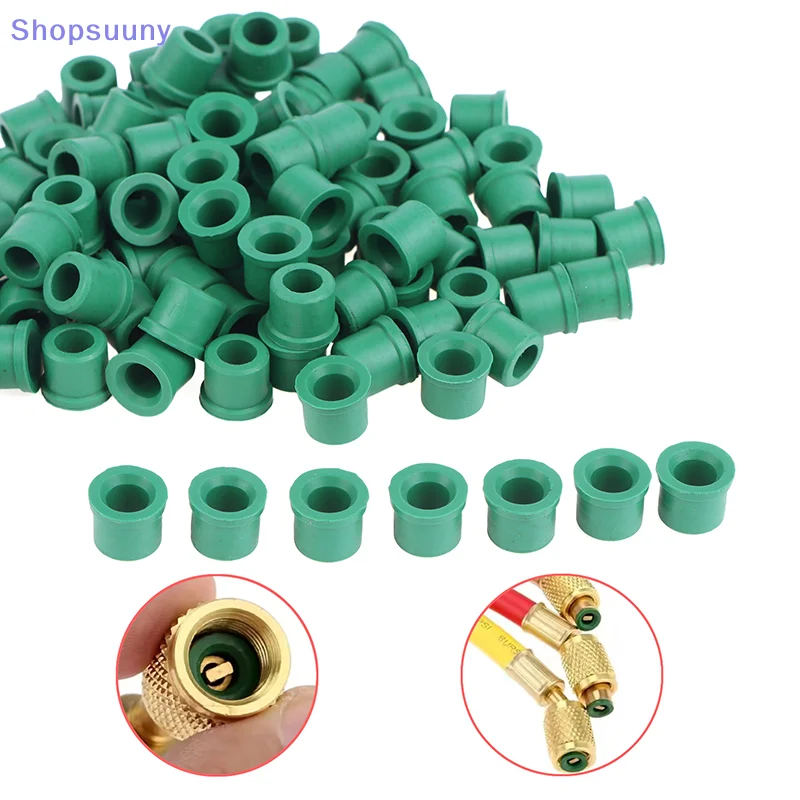 [SU]50/100Pcs Rubber Gasket Fit For R410A/R134A 1/4