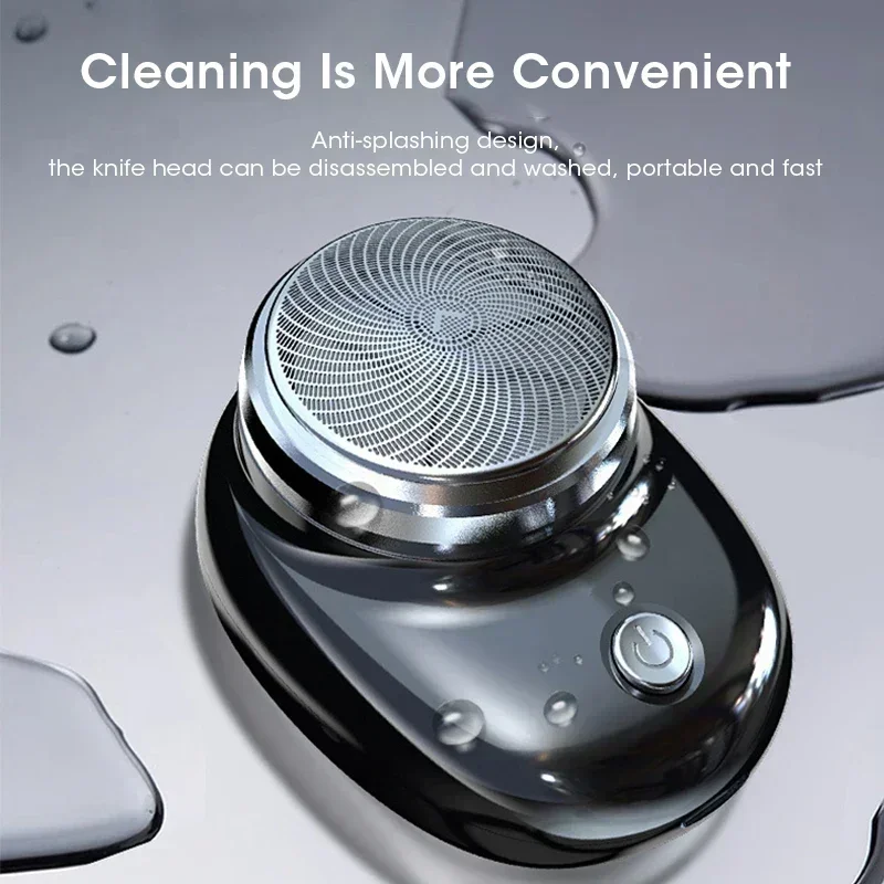 Barbeador elétrico masculino MINI de atualização premium – carga rápida IPX7, aparador de barbear úmido e seco de 9000 RPM, barbeador de cabelo traseiro masculino