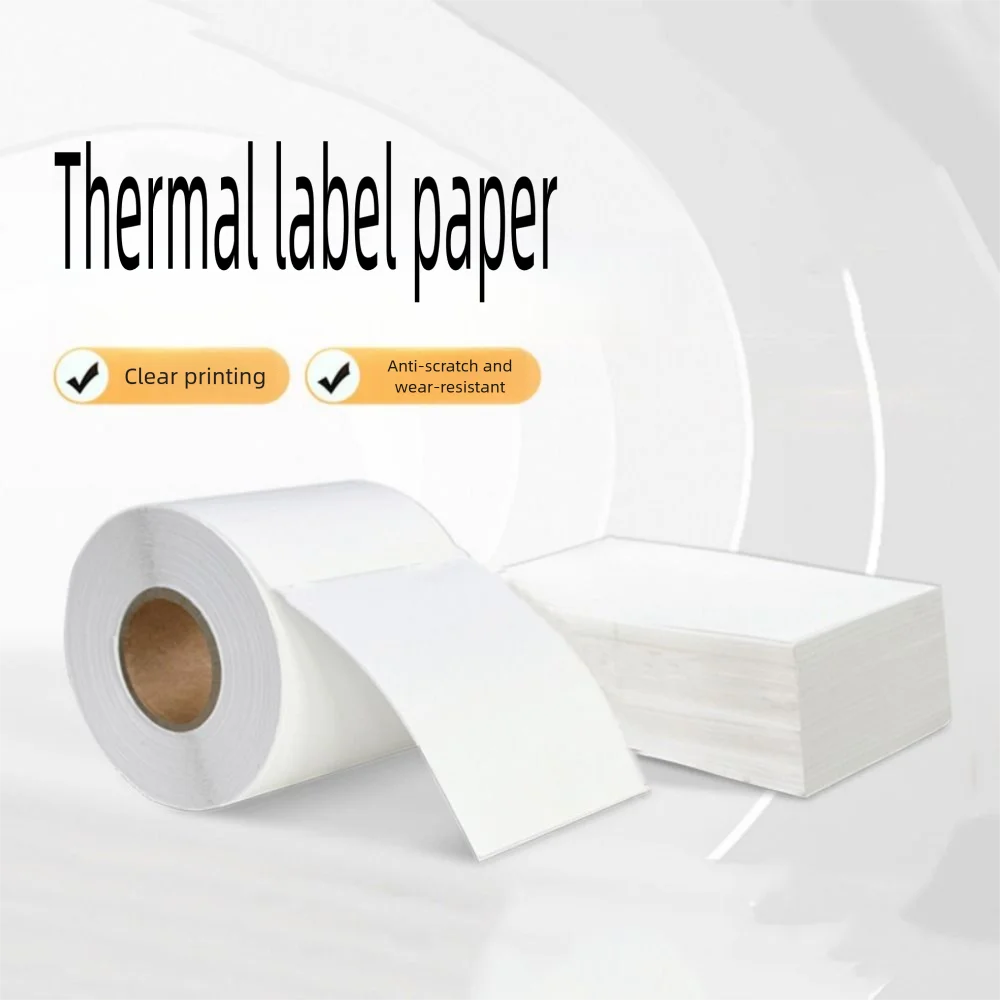 500PCS White Thermal Sticker Self-Adhesive Rectangle FBA Express Waybill Oil-proof High Viscosity Direct Thermal Label